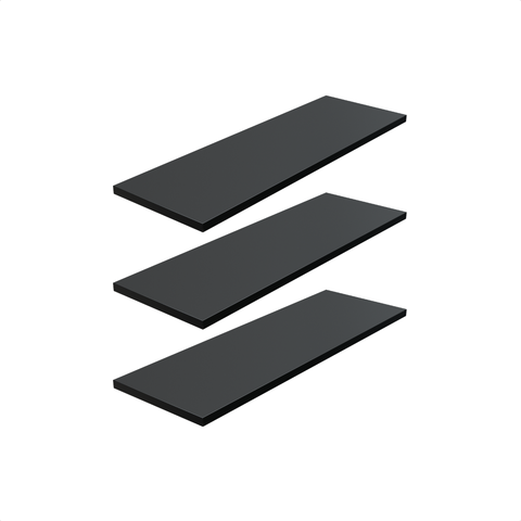 Kit 3 Prateleira Preta 60X20 + Suporte Flutuante Mdf Organizadora Decoração Cozinha Banheiro Sala