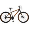 Bicicleta Aro 29 Dropp Sport Aço 21v Freio a Disco Garfo Rígido - Preto e Laranja - 19 - 1