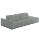 Ver imagem 1 de Sofá Ilha Modular com Puff para Sala Living 252cm Georgia K04 Bouclê Cinza - Mpozenato
