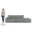 Ver imagem 5 de Sofá Ilha Modular com Puff para Sala Living 252cm Georgia K04 Bouclê Cinza - Mpozenato