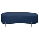 Ver imagem 3 de Puff Decorativo Banqueta Orgânico Feijão Curvo Maitê 138cm Bouclê Azul Marinho