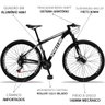 Bicicleta Aro 29 Spaceline Orion Aluminum 21v Freio a Disco - Preto e Branco - 21 - 3