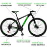 Bicicleta Aro 29 Spaceline Orion Aluminum 21v Freio a Disco - Preto e Verde - 15 - 3