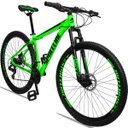 Ver imagem 2 de Bicicleta Aro 29 Spaceline Orion Aluminum 21v Freio a Disco - Verde e Preto - 19