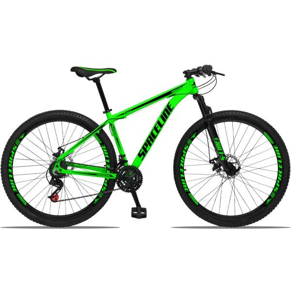 Bicicleta Aro 29 Spaceline Orion Aluminum 21v Freio a Disco - Verde e Preto - 15 - 1