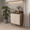 Ver imagem 7 de Balcão com Tampo 2 Portas MDF 70 cm Kali 1222122 Carvalho Toq Bianco Nicioli