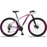 Bicicleta Aro 29 Dropp Aluminum 21v Freio a Disco - Branco e Rosa - 21 - 1