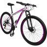 Bicicleta Aro 29 Dropp Aluminum 21v Freio a Disco - Branco e Rosa - 21 - 2