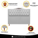 Ver imagem 6 de Cabeceira Estofada Provençal 140cm para Cama Box Casal Linho - Sofa Store:linho Cinza Claro