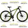 Bicicleta Aro 29 Dropp Aluminum 21v Freio a Disco - Preto e Amarelo - 17 - 3