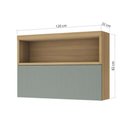 Ver imagem 2 de Armário de Cozinha Modulado Marquesa C/ Nicho e 1 Porta Basculante Ripada 120cm Nature - Nesher