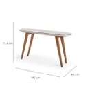 Ver imagem 2 de Aparador Safira com Vidro - Acabamento Champagne/off White