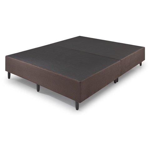 Base Box Queen Size Bipartido 158x198cm Estrutura Madeira Eucalipto Reforçada Suporte 150kg/m²