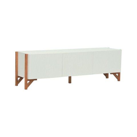 Rack 3 Portas Decor Off-white-amêndoa