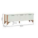 Ver imagem 7 de Rack 3 Portas Decor Off-white-amêndoa