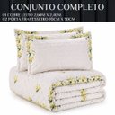 Ver imagem 2 de Kit Colcha Casal Queen Azaleia 300 F Bordado Super Elegante:amarelo