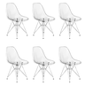 Kit 6 Cadeiras Eames Cristal Transparente - 1