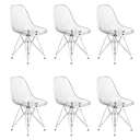 Ver imagem 1 de Kit 6 Cadeiras Eames Cristal Transparente