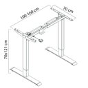 Ver imagem 6 de Mesa com Regulagem de Altura Elétrica Elements Misch Preto