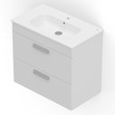 Ver imagem 4 de Gabinete para Banheiro 80x45cm com Lavatório 2 Gavetas Debba Branco