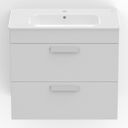 Ver imagem 3 de Gabinete para Banheiro 80x45cm com Lavatório 2 Gavetas Debba Branco