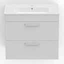 Ver imagem 3 de Gabinete para Banheiro 80x45cm com Lavatório 2 Gavetas Debba Branco