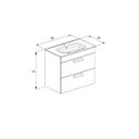 Ver imagem 5 de Gabinete para Banheiro 80x45cm com Lavatório 2 Gavetas Debba Branco