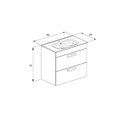 Ver imagem 5 de Gabinete para Banheiro 80x45cm com Lavatório 2 Gavetas Debba Branco