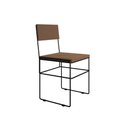 Ver imagem 5 de Mesa Jantar Retangular Industrial Trama 1,50x0,90m Amêndoa 6 Cadeiras Estofadas Marrom e Preto Vit