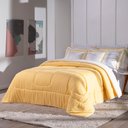 Ver imagem 2 de Kit 5 Pçs Coberdrom Casal King Soft Hipercal 400 Fios Dupla Face: Amarelo