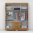 Ver imagem 5 de Guarda-Roupa Casal 6 Portas, 2 Gavetas e Pés Olímpio Marrom/Cinamomo