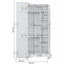 Ver imagem 4 de MÓDULO M383.B CANTO CAB. DUPLO, NICHOS A220XP45XL1 120XL2 85 MUNDI MOVEIS