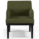Ver imagem 3 de Kit 02 Poltronas Decorativas para Sala de Estar Base Preto Beatriz W01 Linho Verde - Lyam Decor 