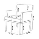 Ver imagem 5 de Kit 02 Poltronas Decorativas para Sala de Estar Base Preto Beatriz W01 Linho Verde - Lyam Decor 