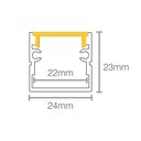 Ver imagem 3 de Perfil de Sobrepor para Fita Led Taschibra Apex 24 com 1 Metro Branco