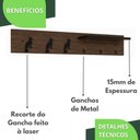 Ver imagem 3 de Porta Chaves De Parede Porta Chaveiro Organizador M.P.C.P