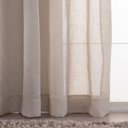 Ver imagem 4 de Cortina Linho de Gaze Bege 280x230cm para Varão