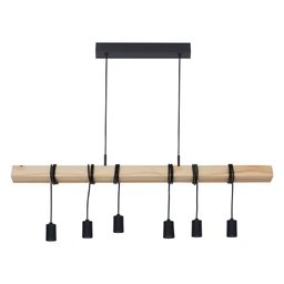 LUMINÁRIA PENDENTE VERSATTO PINUS 06 LAMP E27 PRETO - 6006/6 PT - 2