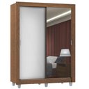 Ver imagem 2 de Guarda Roupa Denver 2 Portas 1 Espelho Branco Rustic madesa