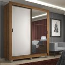 Ver imagem 1 de Guarda Roupa Denver 2 Portas 1 Espelho Branco Rustic madesa