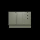 Ver imagem 7 de Balcão para Cozinha 2 Portas 3 Gavetas em MDF com Divisor de Talheres sem Tampo Sevilha Verde/Hill