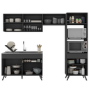 Ver imagem 6 de Armário de Cozinha Compacta 4 peças MP3693.895 Veneza Multimóveis Preto