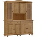 Ver imagem 1 de Cristaleira Madeira Maciça 8 Portas 169 Cm 8963 Freijo Milani Store Freijo