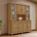 Ver imagem 3 de Cristaleira Madeira Maciça 8 Portas 169 Cm 8963 Freijo Milani Store Freijo