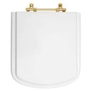 Ver imagem 1 de Assento Sanitário Bali Branco para vaso Incepa Com Ferragem Dourada