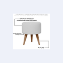 Ver imagem 2 de Kit 2 Puff Banqueta Redonda 30x30 C/ Pé Palito E-nova Móveis:preto
