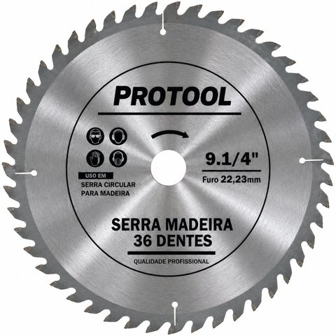 Disco de Serra Protool 9.1/4" 36 Dentes Furo 22,23mm
