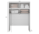 Ver imagem 3 de Modulado Aéreo Casal 4 Portas - Linea-branco - Móveis Novo Horizonte