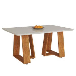 Mesa Base 120x80 Luxo Design Moderno e Elegante para Sala de Jantar:off-white