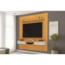 Ver imagem 1 de Rack Bancada C/ Painel P/ Tv Isac 223x240cm Cedro/bali - Dj Móveis